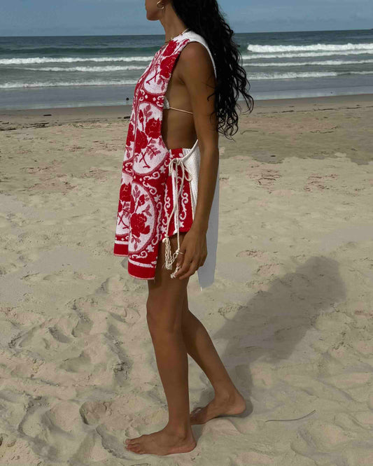 Vntg Reworked Tie Dress