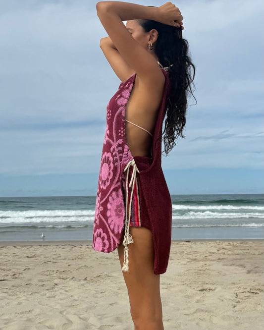 Vntg Reworked Tie Dress