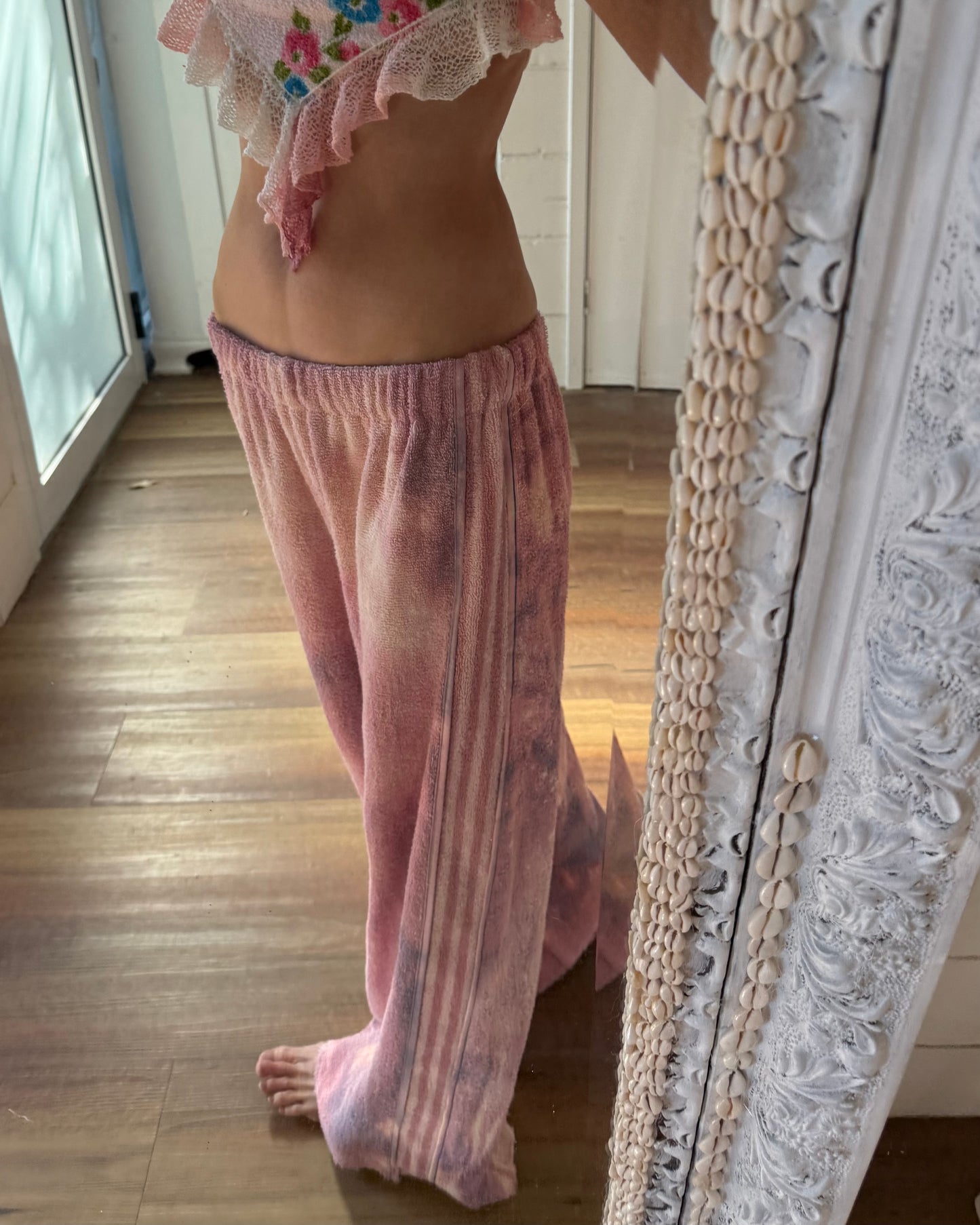 T-Dye Reclaimed pink cream- S