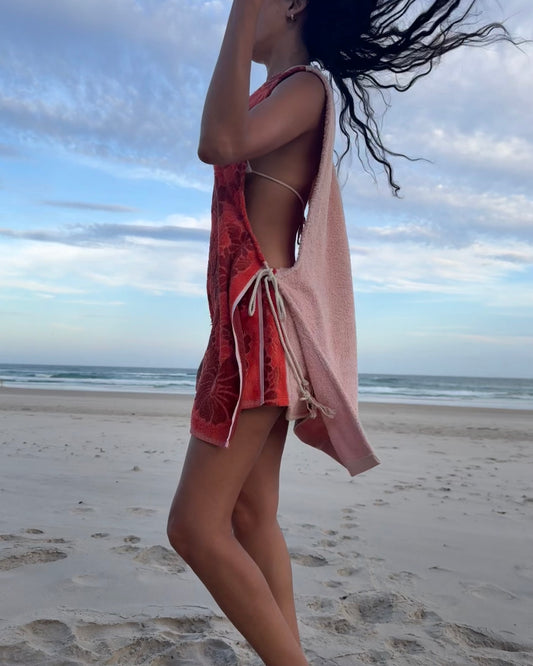 Vntg Reworked Tie Dress