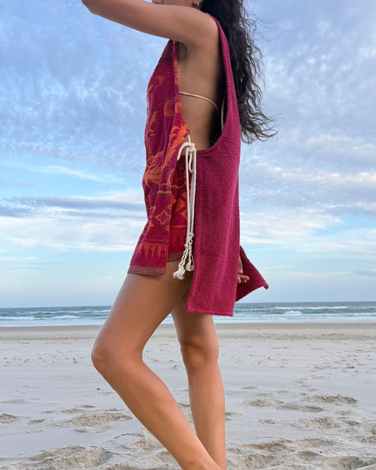 Vntg Reworked Tie Dress