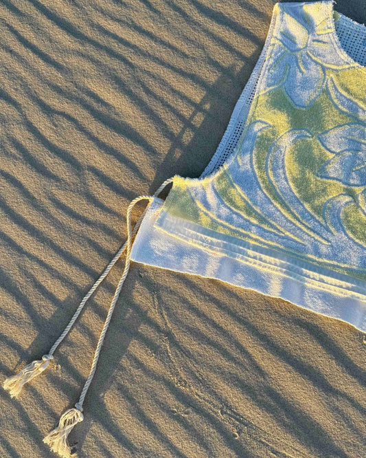 Vntg Reworked tie top-Lemon Slice