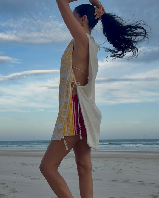 Vntg Reworked Tie Dress