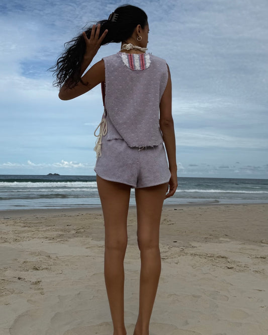 Vntg Reworked Tie Top