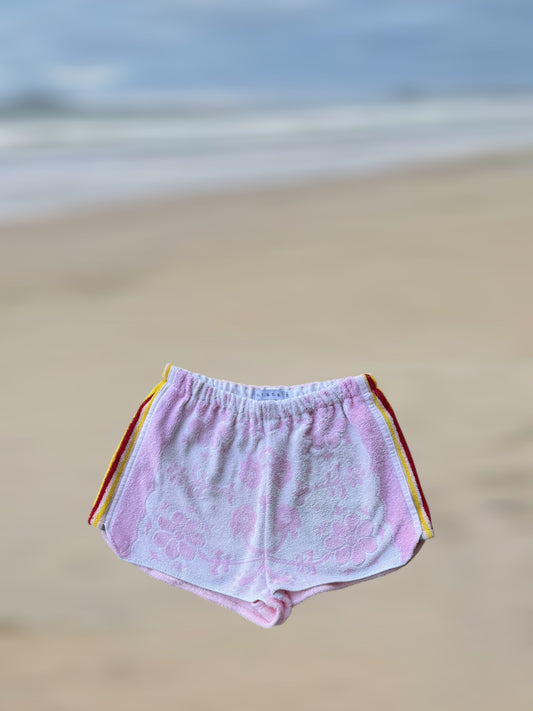 Vntg/stripe short shell pink