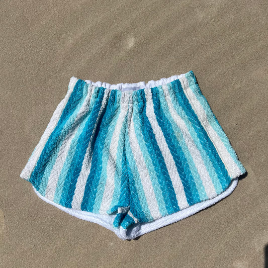 Vintage Short Turquoise Stripe
