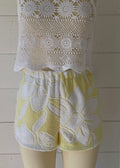 Shorts Lemon Crochet lace