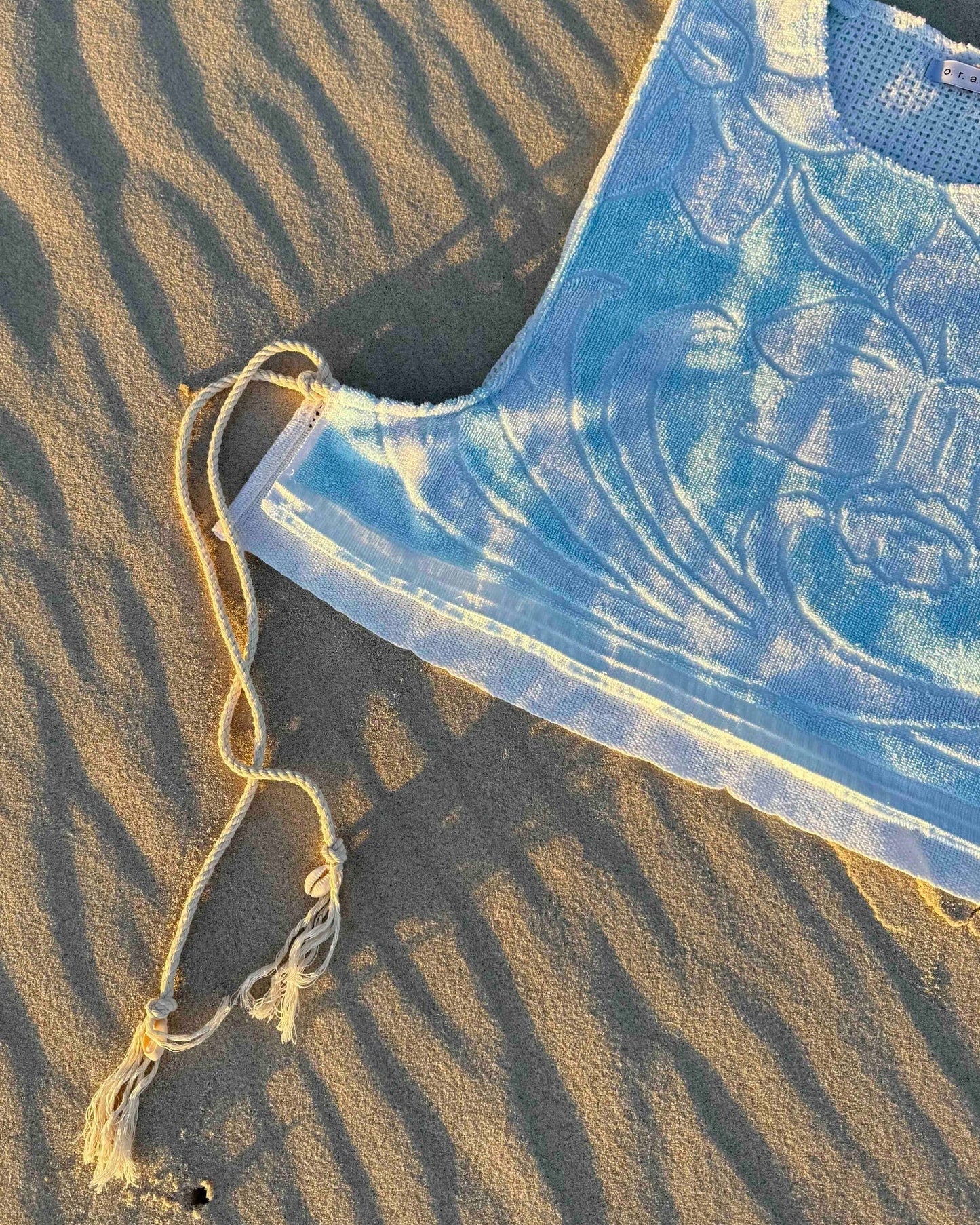 Vntg reworked tie top- Mint Slice