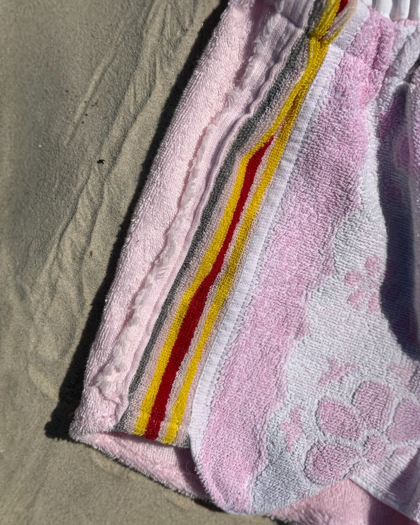 Vntg/stripe short shell pink