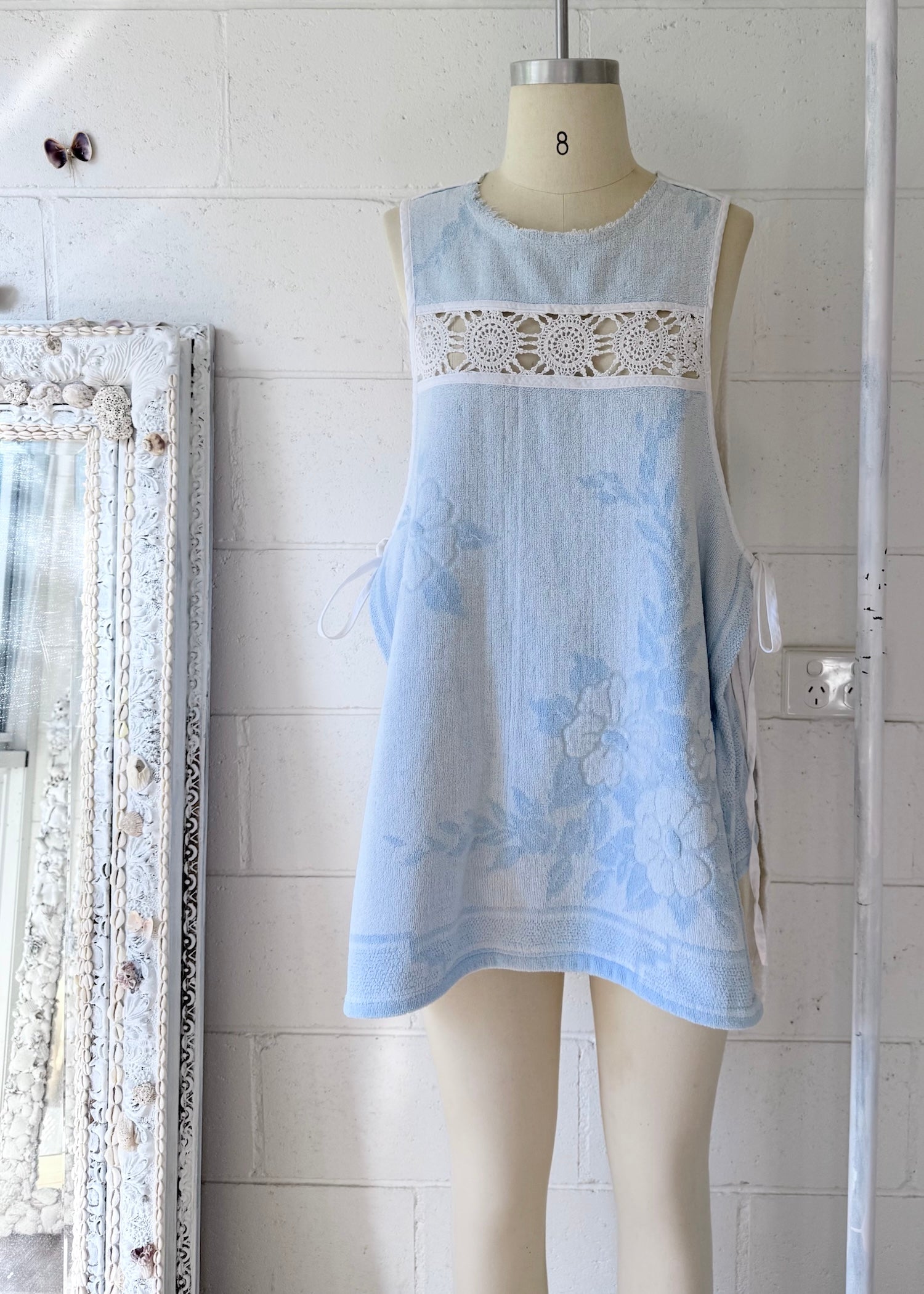 Side Tie Dress sky
