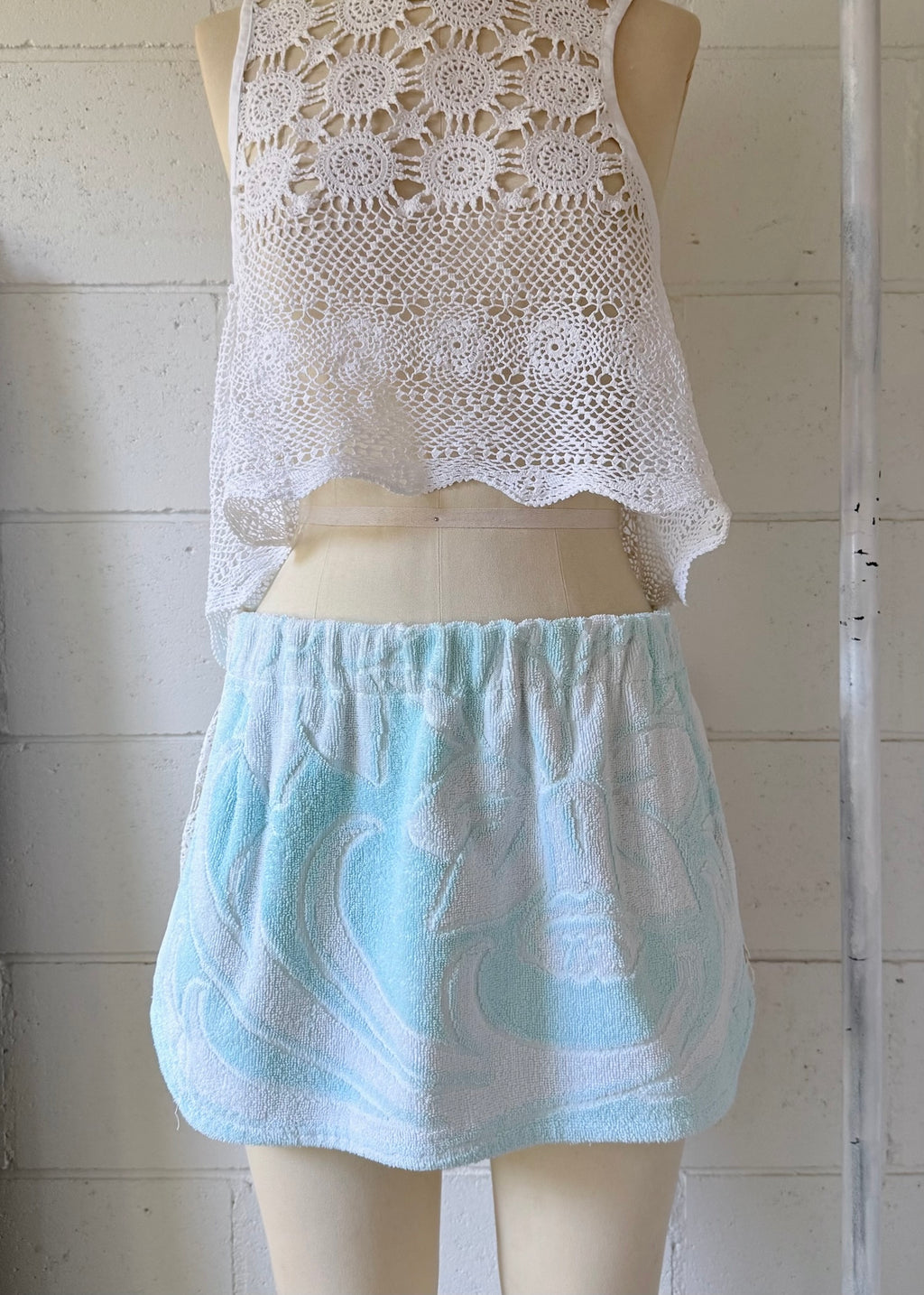 Skirt Mint Crochet lace