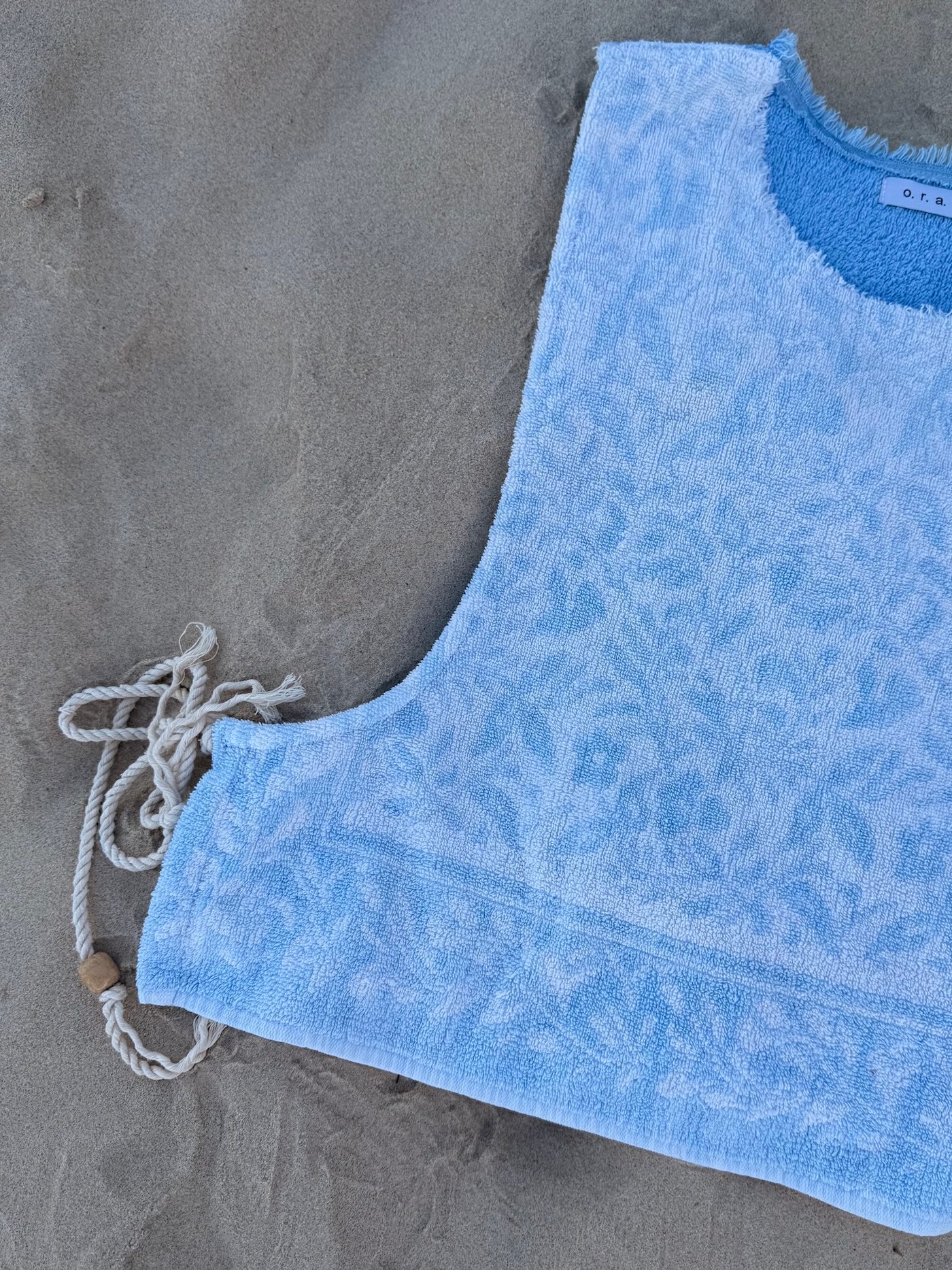 Vntg reworked tie top- Blue