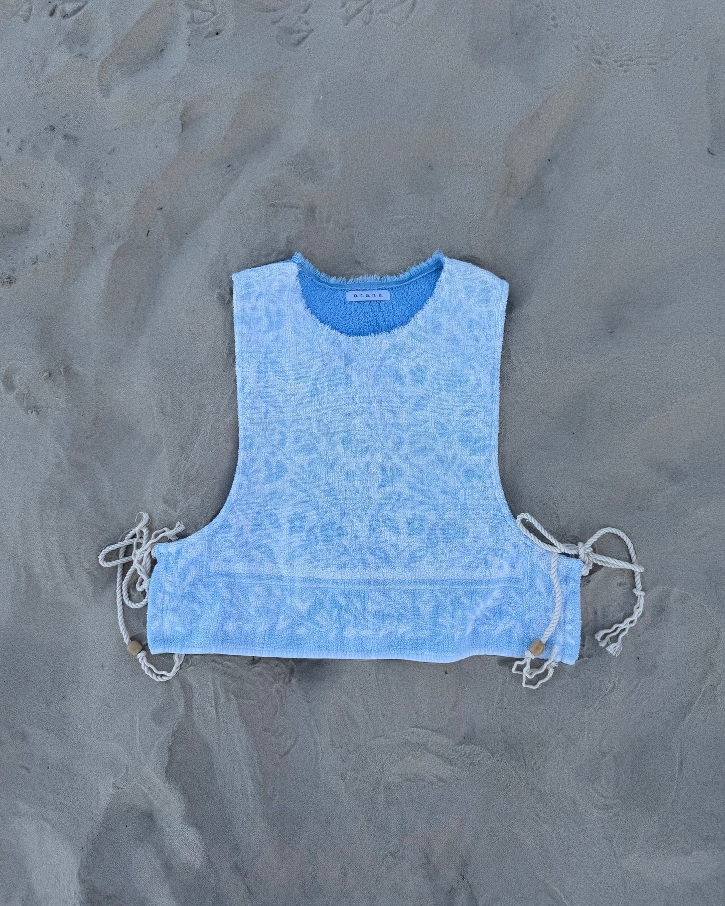 Vntg reworked tie top- Blue