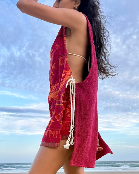 Vntg Reworked Tie Dress