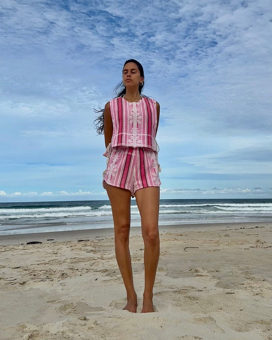 Vntg Reworked Tie Top