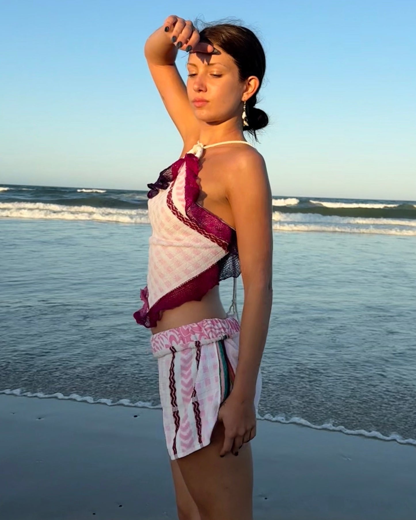 Vintage reworked halter top- iced vo-vo