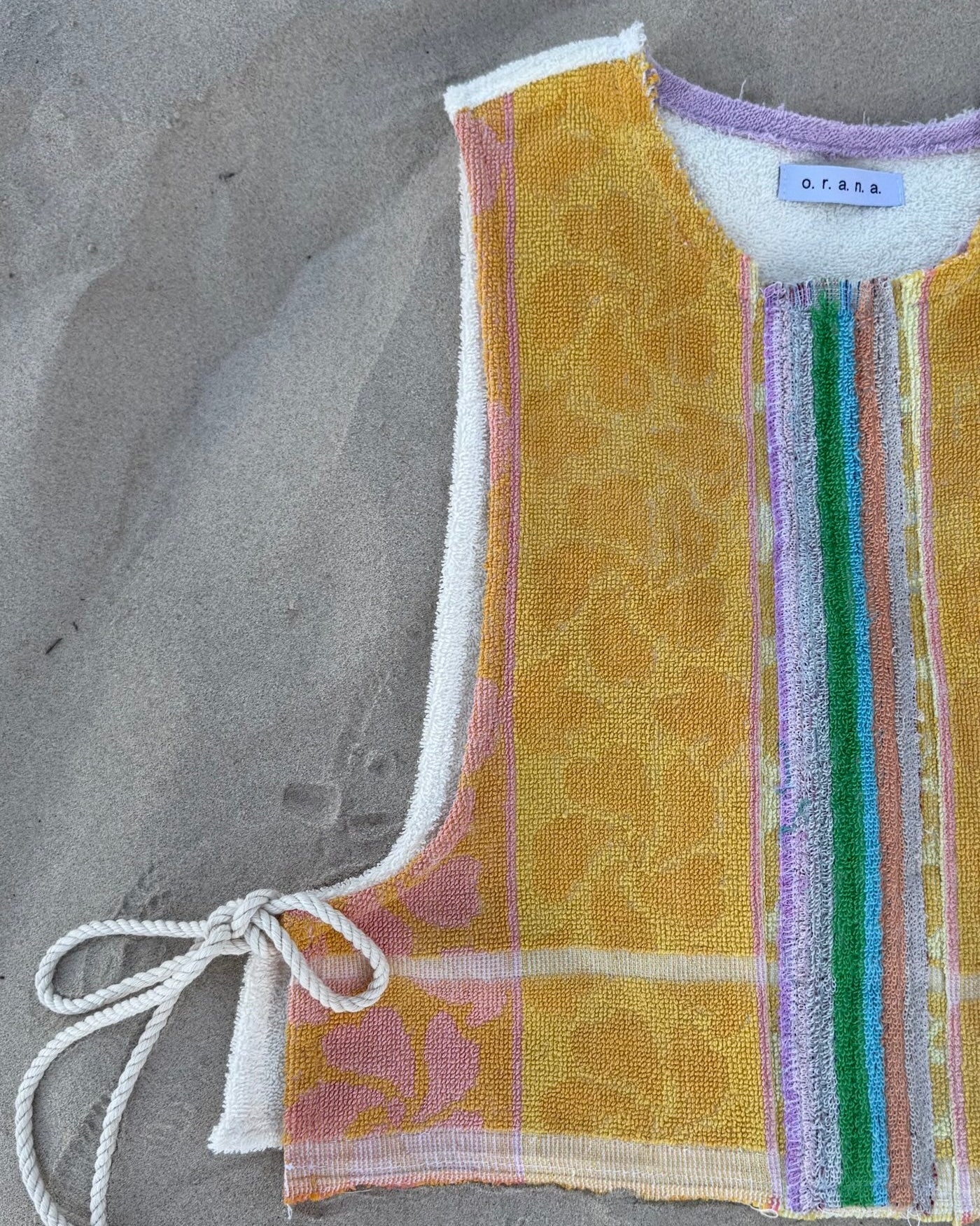 Vntg reworked tie top- Sunrise.