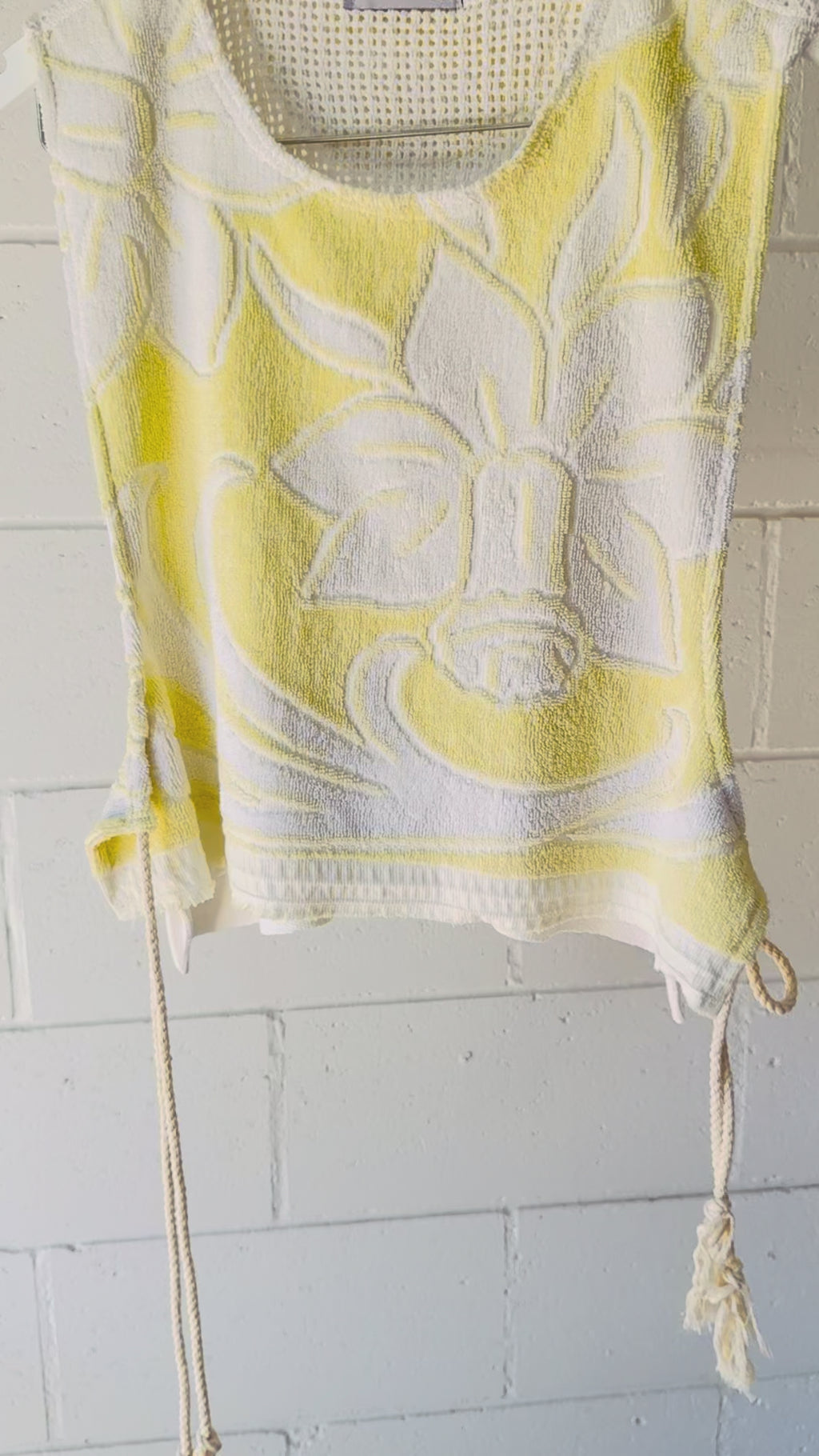 Vntg Reworked tie top-Lemon Slice 26