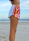 upcycled towel shorts