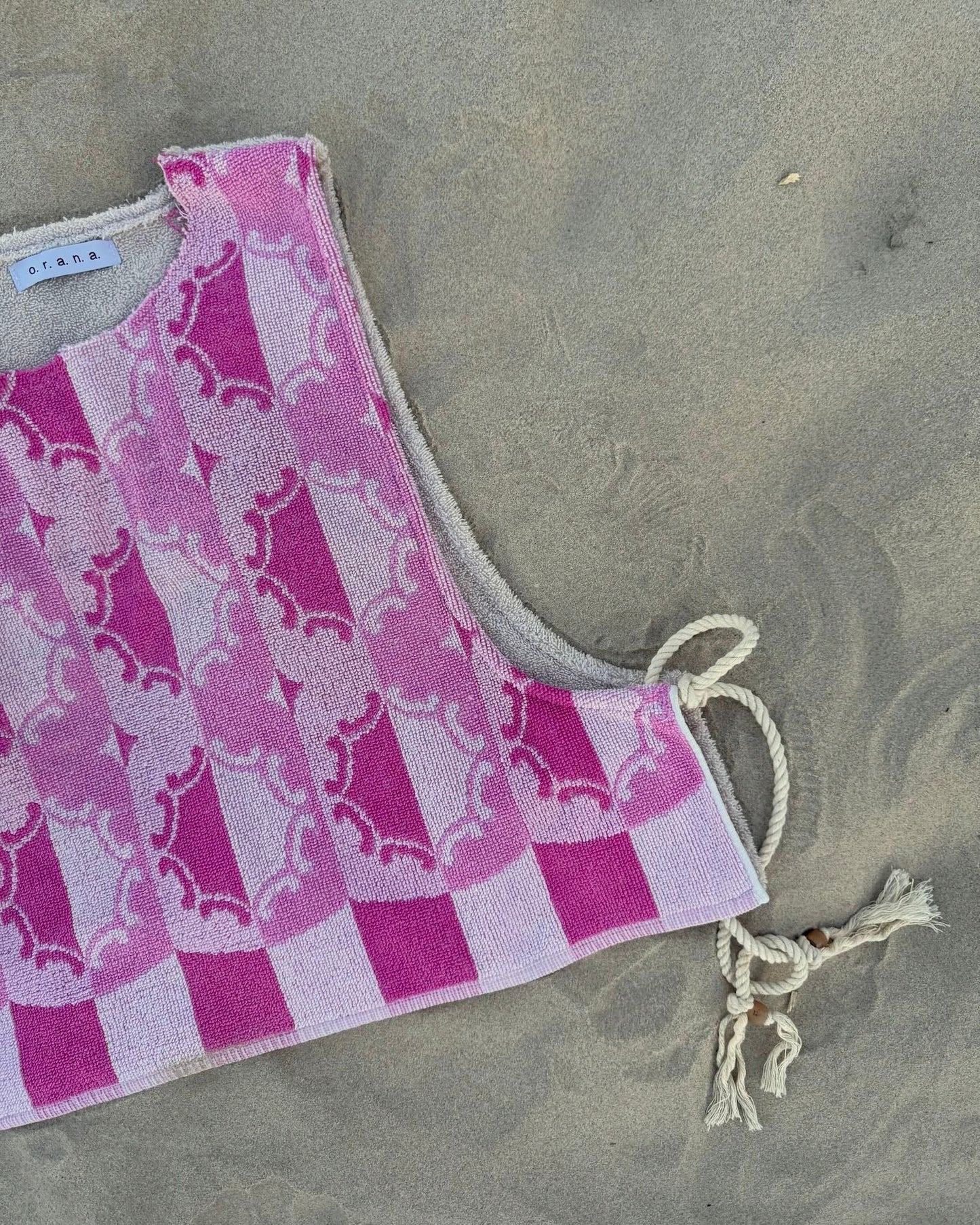 Vntg reworked tie top- Rosebay