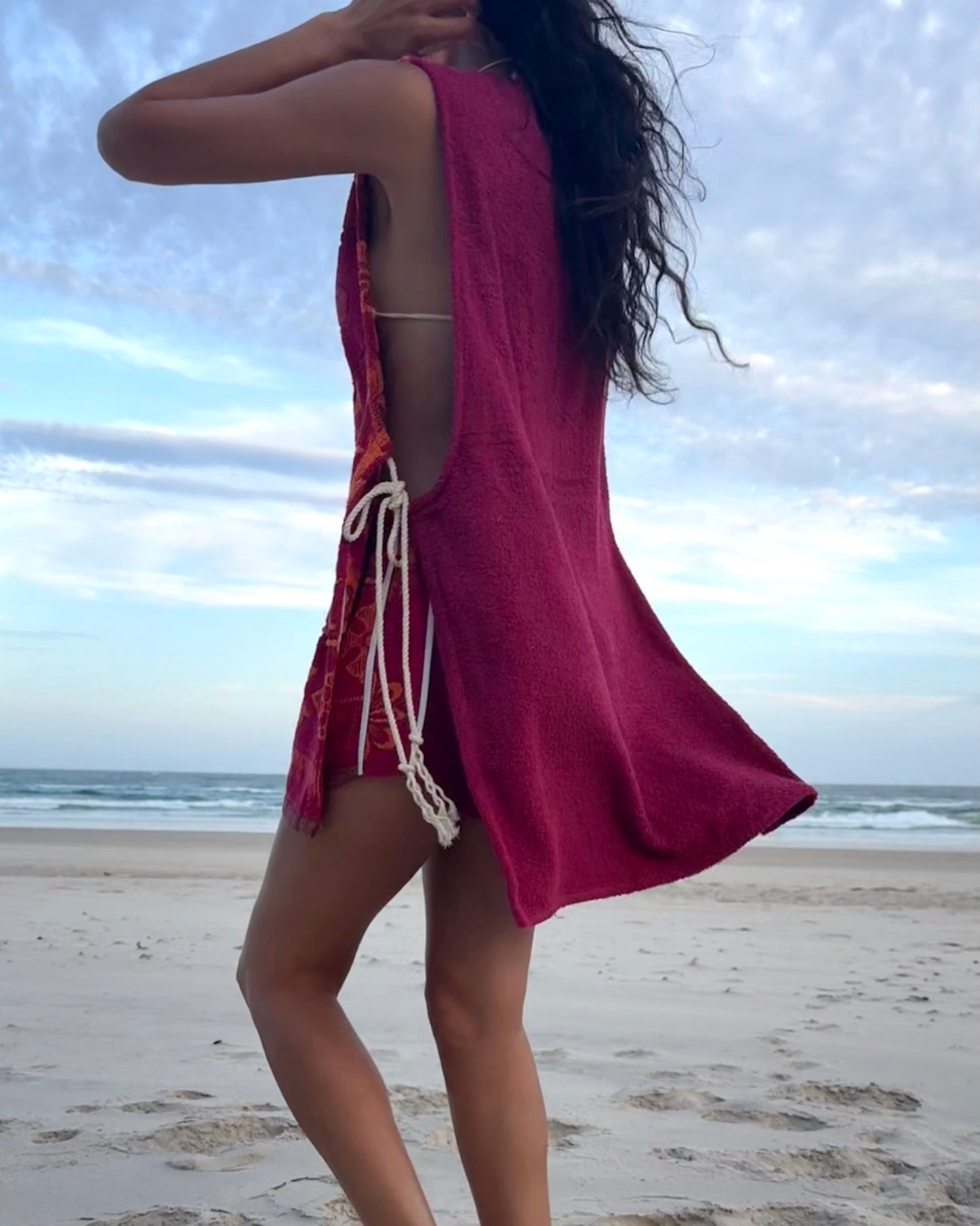 Vntg Reworked Side Tie Dress