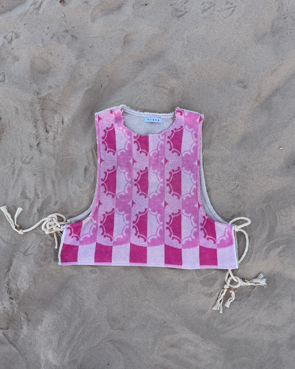 Vntg reworked tie top- Rosebay