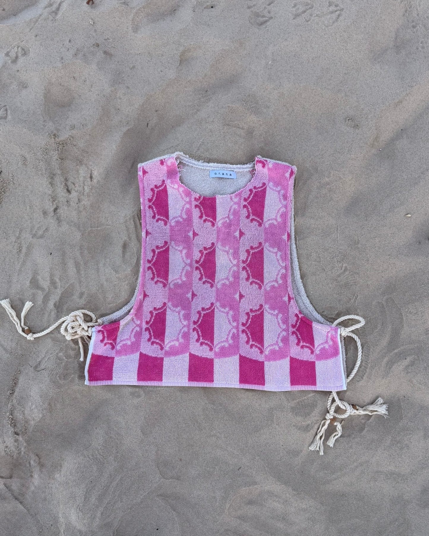 Vntg reworked tie top- Rosebay